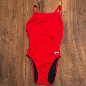 Speedo Endurance Red Swimsuit Size 28